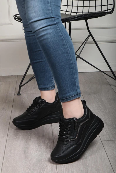 Flet 207 Siyah Kadın Spor Sneaker ürün görseli 1