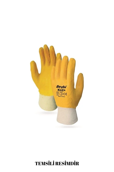 BEYBİ KN-2 PLUS SARI NİTRİL ELDİVEN  NO:9