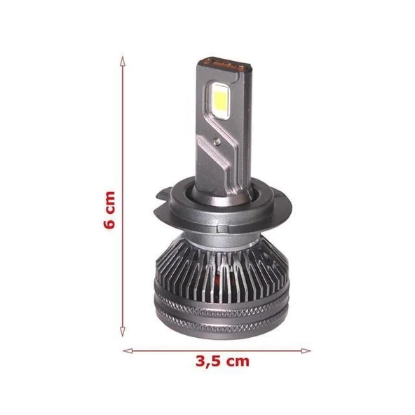 Volvo C70 1996-2005 Kısa Far GT Nano Beyaz H7 Mini Led Xenon Şimşek Etkili 22000 Lümen - 2