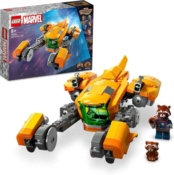 LEGO Marvel Bebek Rocket’in Gemisi 76254-8 Yaş ve Üzeri Çocuklar için Galaksinin Koruyucuları Rakun’un Uzay Gemisini İçe ürün görseli