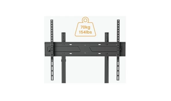 Tayfun 84'' Uyumlu Yürüyen Tekerlekli Ayaklı Led Tv Monitör Standı - Resim 2