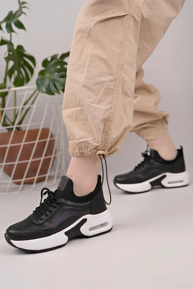 Flet 121 Siyah-Beyaz Kadın Spor Sneaker ürün görseli