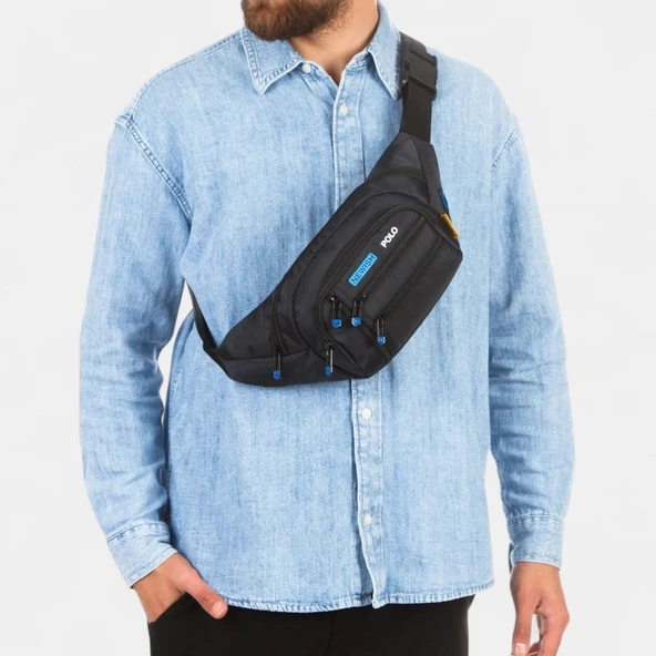 Lederax Altı Bölmeli Omuz Çantası Ve Bel Çantası NWP561 - Resim 5