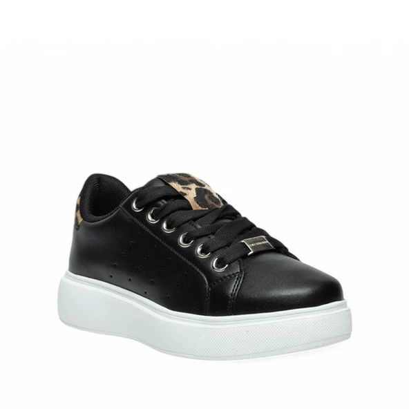 Flet 341 Siyah-Kahve Kadın Spor Sneaker - Resim 2