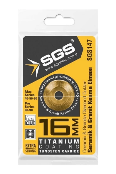 SGS SERAMİK & GRANİT KESME ELMASI TİTANYUM 16 MM