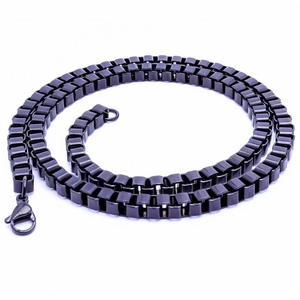 Kare Arnavut Çelik Kolye 6Mm 3183CEK033 - Resim 2