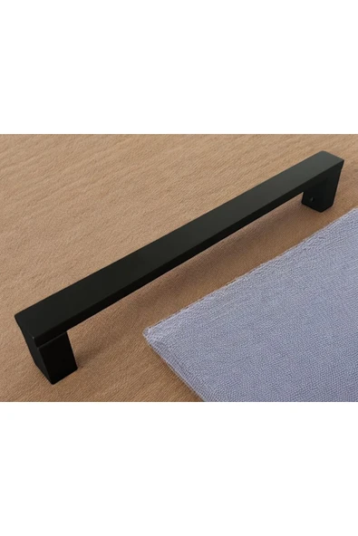 Şile Mat Siyah AP229 Çekme Kapı Kolu Sürgülü Çekme Kol 40 Cm 1 Adet - Resim 5