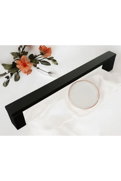 Şile Mat Siyah AP229 Çekme Kapı Kolu Sürgülü Çekme Kol 40 Cm 1 Adet - Resim 6