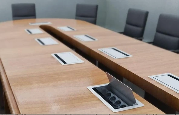 Masa Üstü Paslanmaz Fırçalı Data Priz Sistemi 10.3200/10 - Resim 2