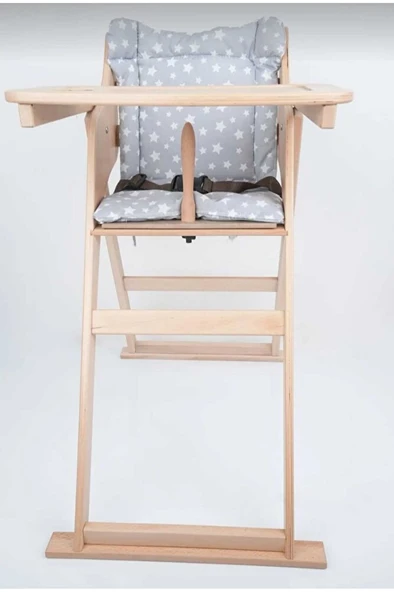 Ahşap Katlanır Mama Sandalyesi - 4