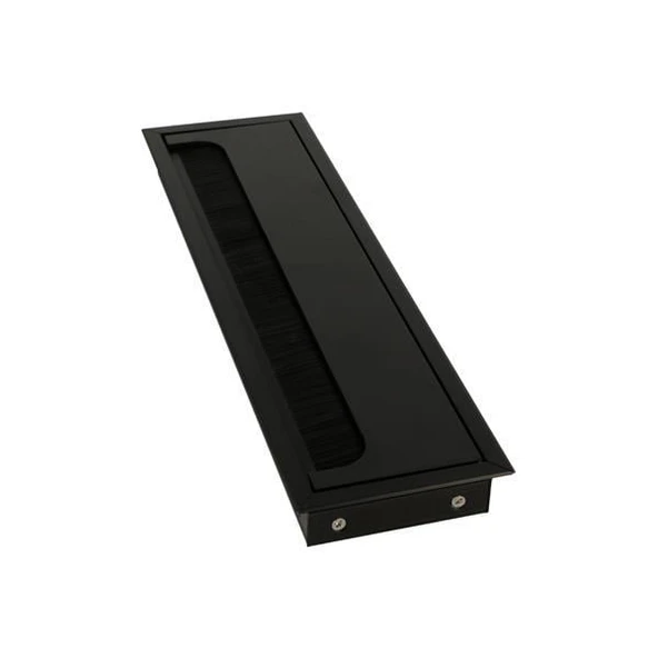 Mat Siyah Masa Kablo Kanal Kapağı, Fırçalı Lüks 80*276 Mm