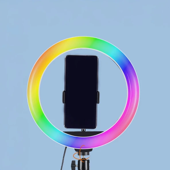 Zore MJ20 RGB Light 8 inç Işıklı Telefon Tutucu Ring Light - 5