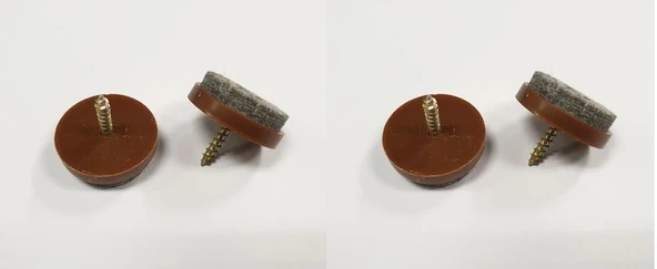 Sandalye Koltuk Keçesi Vidalı 20 Mm. - 24 Adet