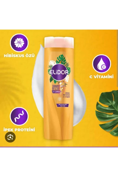 Elidor ELİDOR SUMMER RESCUE S.O.S. ŞAMPUAN HİBİSKUS İPEK PROTEİNİ & C VİTAMİNİ 400 ML - 2