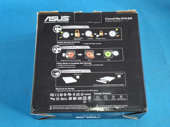 ASUS SDRW-08D2S-U Lite Slim 8X USB 2.0 Slim Dvd Yazıcı - 2