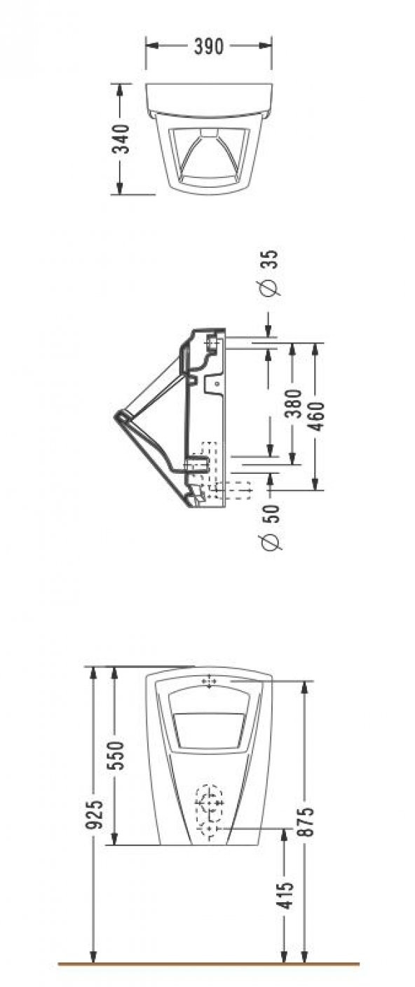 Serel Diagonal Radarlı Pisuvar DG09RAS110H - 2