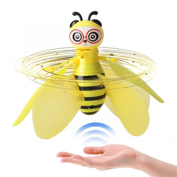 Sevimli Uçan Arı El Sensörlü Rc Helikopter Sarı Renklı - 1