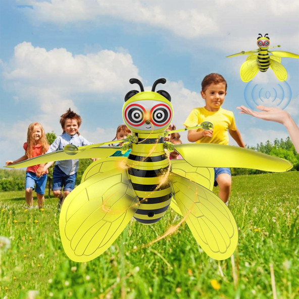 Sevimli Uçan Arı El Sensörlü Rc Helikopter Sarı Renklı - 7