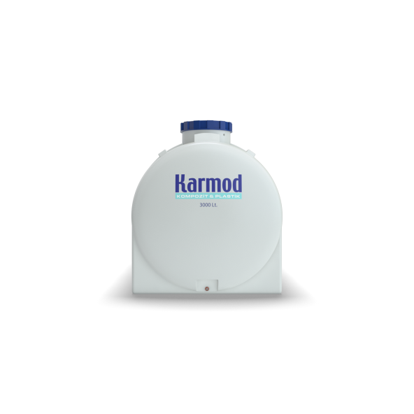 3 Ton Polietilen Yatay Su Deposu - Beyaz - 2