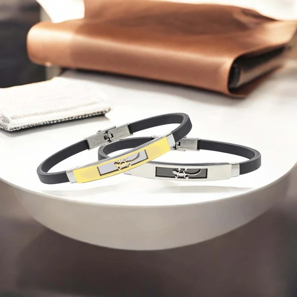 Kertenkele Desenli Çelik Bileklik 3183SCB009 - Resim 4