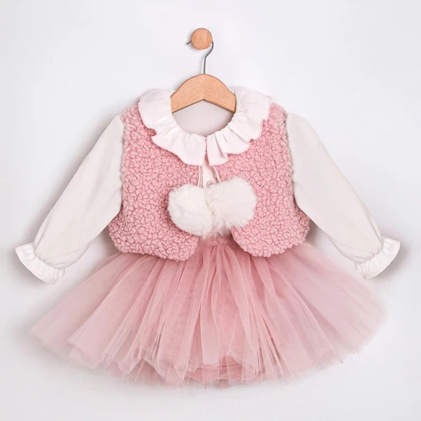 Kız Bebek 3'lü Sugar Takım CMN-3766 - Resim 3