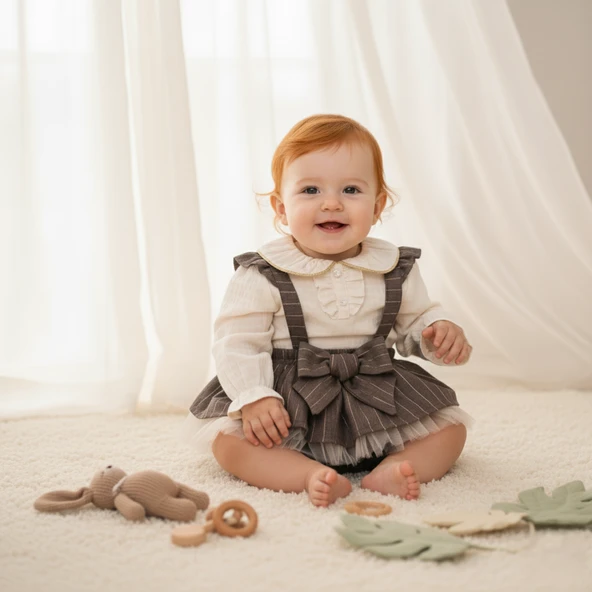 Kız Bebek Muffie 2'li Takım CMN-3752 - Resim 3