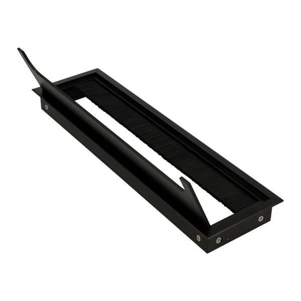 Mat Siyah Masa Kablo Kanal Kapağı, Fırçalı Lüks 80*276 Mm - 4