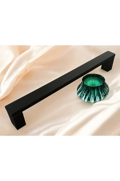 Şile Mat Siyah AP229 Çekme Kapı Kolu Sürgülü Çekme Kol 40 Cm 1 Adet - Resim 3