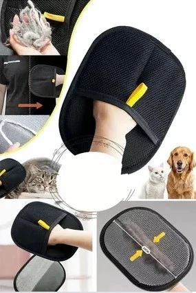 çift taraflı statik kedi ve köpek tüy temizleme eldiveni ürün görseli 1