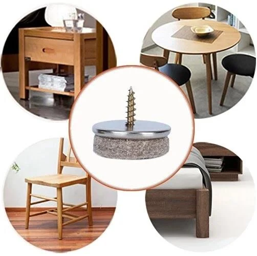 Sandalye Koltuk Keçesi Vidalı 20 Mm. - 24 Adet - 2