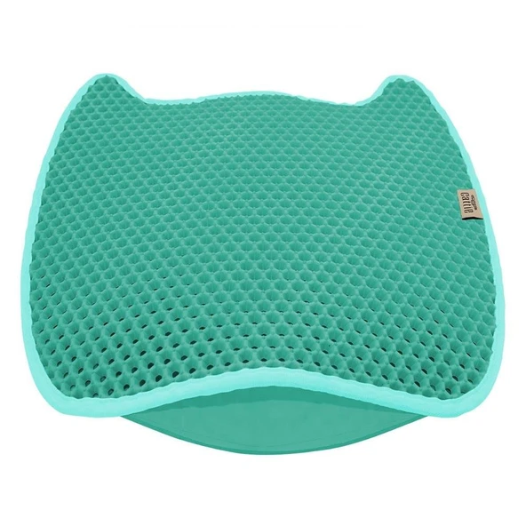 Cattie Taraklı Model Kum Toplayıcı Fonksiyonel Kedi Paspası Turquoise - Kedi Model M Boy 50-50cm