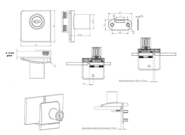Çift Cam Kapak Kiliti-mat Krom Kaplamalı - 2