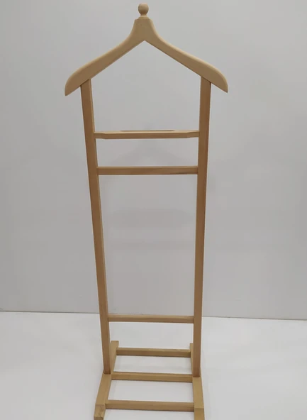 Dilsiz UŞAK 90538 Tek Tepe Model HAM BOYASIZ CİLASIZ Askılık Ahşap Kayın El yapım - 3