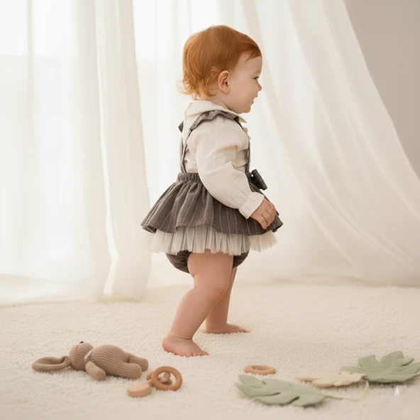 Kız Bebek Muffie 2'li Takım CMN-3752 - Resim 2