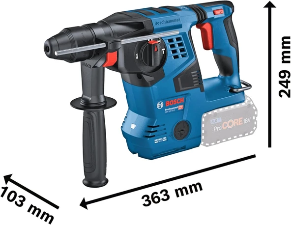 Bosch Professional GBH 18V-28 C Akülü Kırıcı Delici (Akü ve Şarj Cihazı Hariç) - 0611920000 - 3
