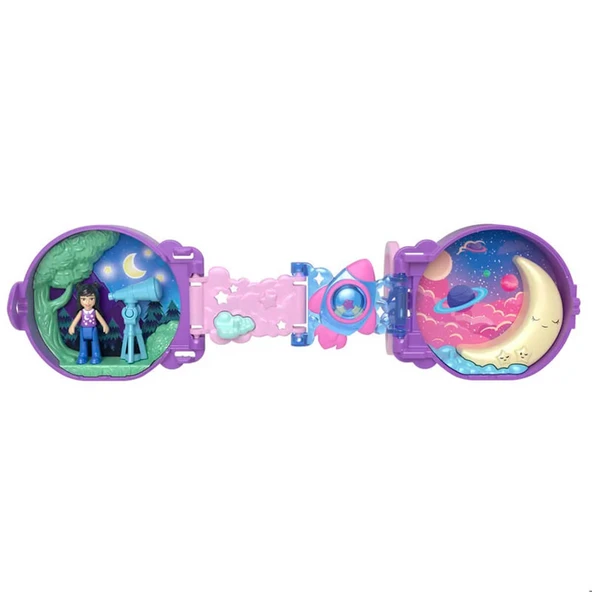 Polly Pocket Seyehat Eğlencesi Mini Oyun Seti HRD73 JCC34 Mor ürün görseli 1