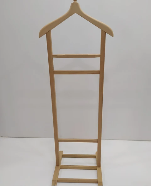 Dilsiz UŞAK 90538 Tek Tepe Model HAM BOYASIZ CİLASIZ Askılık Ahşap Kayın El yapım - 2