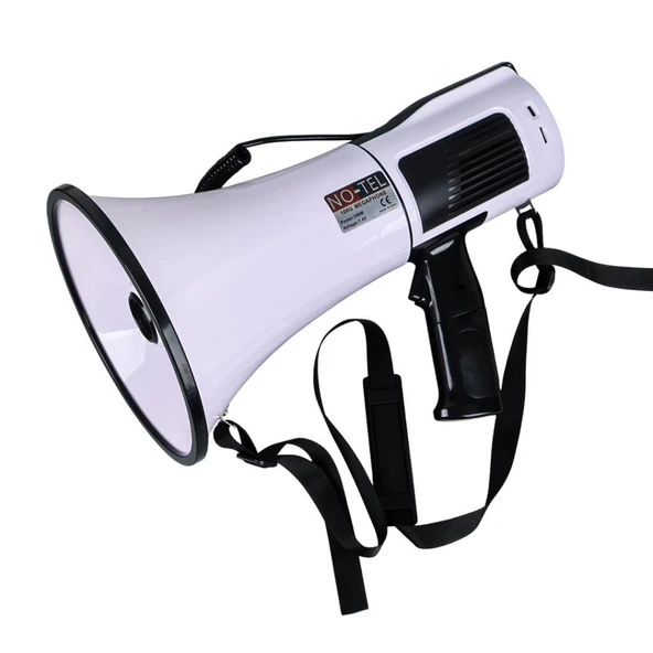 NOTEL 106U 100 WATT BLUETOOTH-USB-SİREN-SES KAYIT ÖZELİKLİ DAHİLİ BATARYALI BÜYÜK BOY MEGAFON - 2