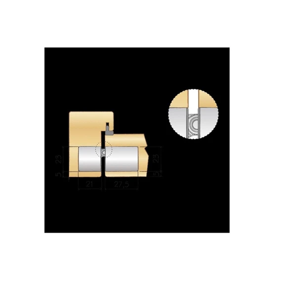 AGB Yaylı Gizli Ayarlı Gömme Kapı Menteşesi ECLIPSE 3.2 HD Self Mat Krom - Resim 7