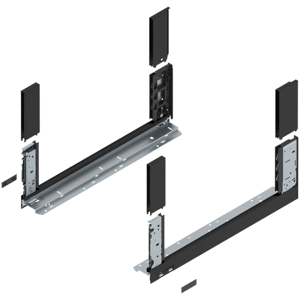 Blum İç Kiler Çekmecesi Legrabox Free C Yüksek Camlı Yanak Önü Camlı 50 cm. Frenli Blumotion Orion Gri Antrasit - Resim 6