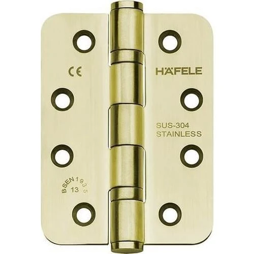 Hafele Yaprak Menteşe F Paslanmaz Çelik Parlak Pirinç102x76x3mm ürün görseli 1