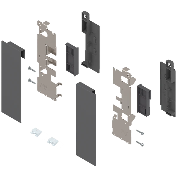 Blum İç Kiler Çekmecesi Legrabox Free C Yüksek Camlı Yanak Önü Camlı 50 cm. Frenli Blumotion Orion Gri Antrasit - Resim 9