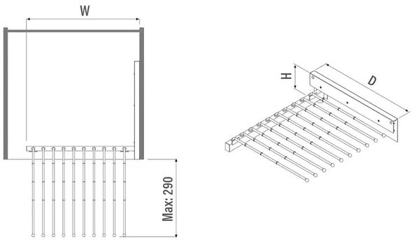 Pantolon Askılığı 10 Lu Raylı S6035 - 5