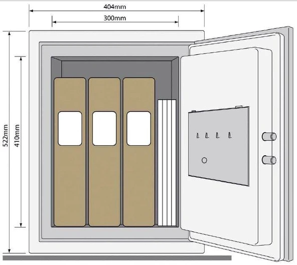 Yale Yangın Sertifikalı Kasa - Ekstra Büyük Boy - YFM/520/FG2 - 2