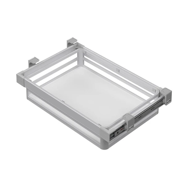 Antrasit Yan Bağlantılı Frenli Teleskopik Raylı Alüminyum Çekmece S6221-6228 - Resim 3