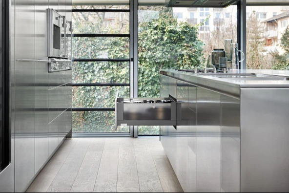 Blum Legrabox Free C Yüksek Camlı Yanaklı 40 cm. Frenli Blumotion Orion Gri Antrasit Çekmece Rayı