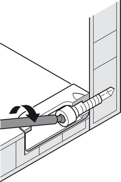 Lamello Cabineo RTA Dolap Bağlantı Elemanı - Siyah 12 Adet - Resim 6