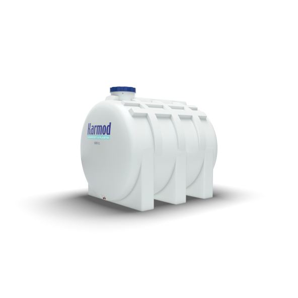 5 Ton Polietilen Yatay Su Deposu - Beyaz