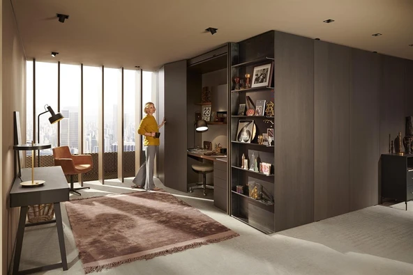 Blum Revego Duo + Duo Çift Kapak Açılır ve İçeri Kayar Kapak Sistemi - Resim 8