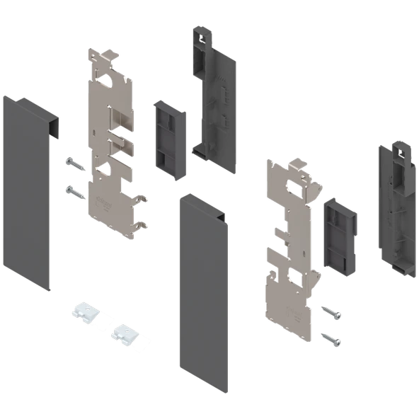 Blum İç Kiler Çekmecesi Legrabox Free C Yüksek Camlı Yanak Önü Camlı 40 cm. Frenli Blumotion Orion Gri Antrasit - 9